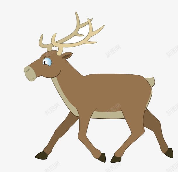 卡通手绘驯鹿png免抠素材_88icon https://88icon.com 动物 卡通 手绘 生物 野生动物 驯鹿