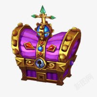 紫色宝石宝箱游戏素材