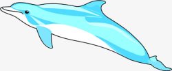 卡通蓝色鲸鱼效果素材
