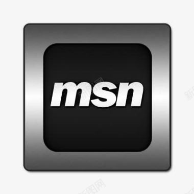 MSN标志广场钢铁社会媒体上的图标图标