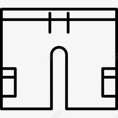 时尚书房短行程的衣服图标图标