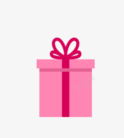 粉色礼盒立体礼物矢量图素材