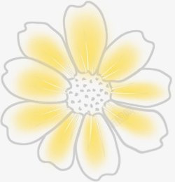 白色朦胧花朵创意装饰素材