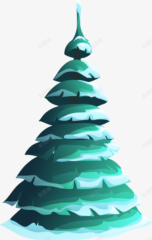 绿色积雪冬日圣诞树png免抠素材_88icon https://88icon.com Christma Christmas Merry 圣诞快乐 圣诞树 圣诞节 绿色树木 装饰图案