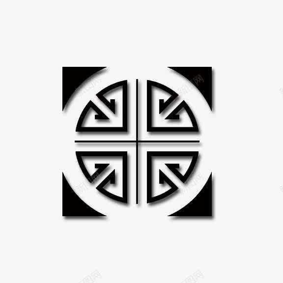 古典窗棱花psd免抠素材_88icon https://88icon.com 古典窗棱花 黑色