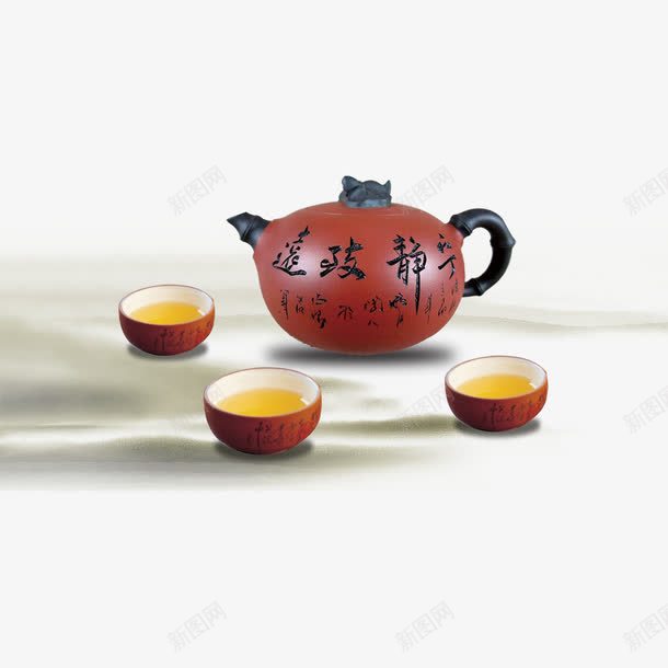 茶艺png免抠素材_88icon https://88icon.com 宁静致远 茶壶 茶杯 茶艺