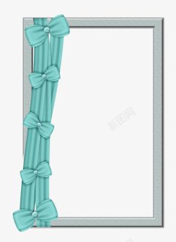 蓝色相框边框装饰素材