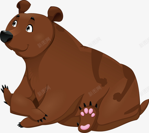 卡通动物棕熊矢量图ai免抠素材_88icon https://88icon.com 动物 卡通 卡通动物 卡通棕熊 可爱 棕熊 设计 矢量图