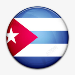 古巴国旗的古巴worldflagicons高清图片