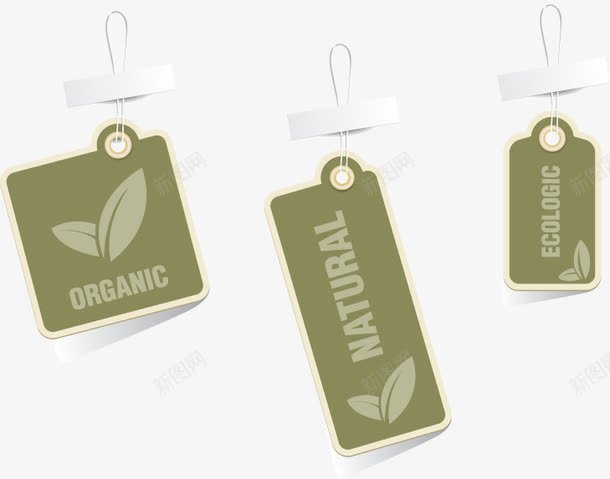 绿茶标签矢量图ai免抠素材_88icon https://88icon.com 可爱 漂亮 高清 矢量图