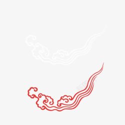 中国风红色水纹装饰素材