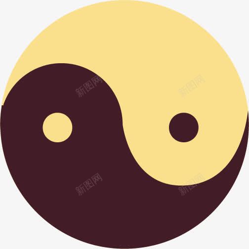 扁平化太极png免抠素材_88icon https://88icon.com 中国风 太极 扁平化