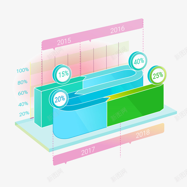 立体数据分析png免抠素材_88icon https://88icon.com 卡通信息 卡通数据 立体 背景装饰 蓝色