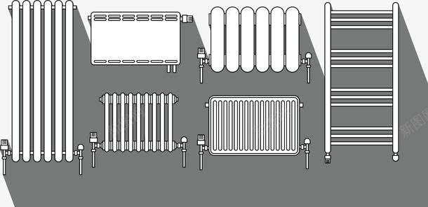 暖气机png免抠素材_88icon https://88icon.com 手绘 暖气机 白色