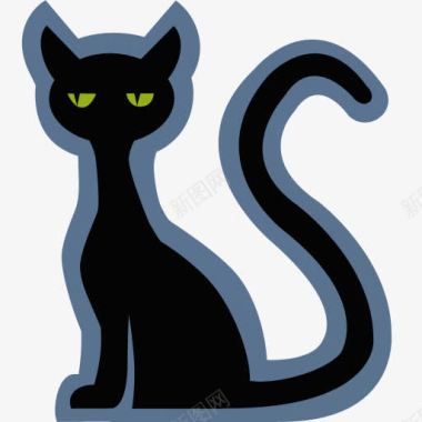 彩绘宠物猫的图标图标