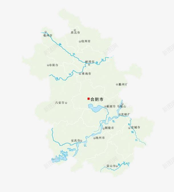 浅绿色安徽地图png免抠素材_88icon https://88icon.com 安徽地图 浅绿色 省份地图