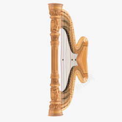 竖琴中国风古典乐器素材
