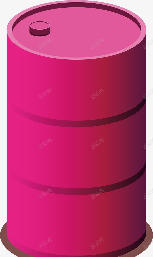 卡通油桶png免抠素材_88icon https://88icon.com 储物桶 创意 油桶 粉紫色