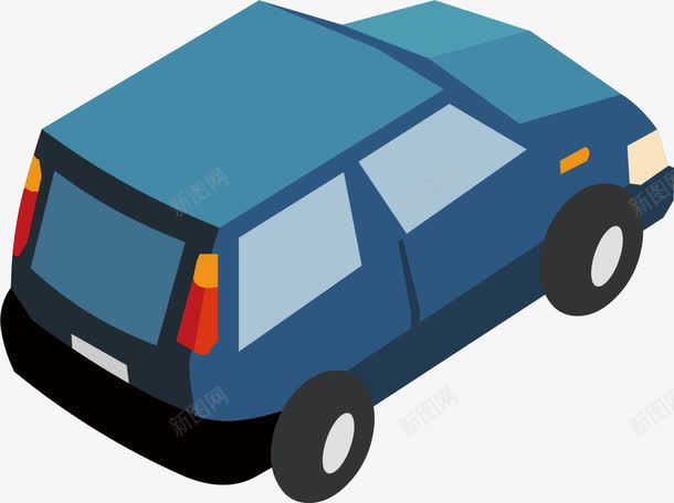 蓝色的小轿车车漂浮png免抠素材_88icon https://88icon.com 小轿车 漂浮 矢量素材 蓝色