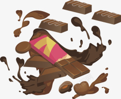 创意巧克力块矢量图素材