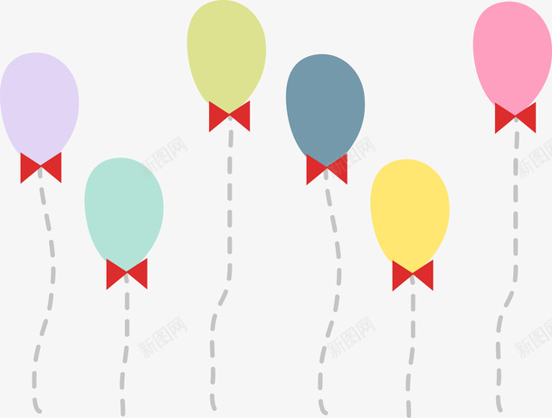 卡通手绘彩色气球矢量图ai免抠素材_88icon https://88icon.com 卡通 彩色 手绘 气球 矢量图