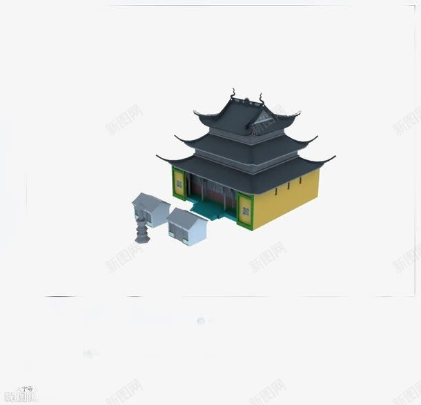 大戏台房子png免抠素材_88icon https://88icon.com 唱戏 戏台 文化 艺术 表演