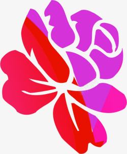 创意紫色红色合成花卉纹理素材