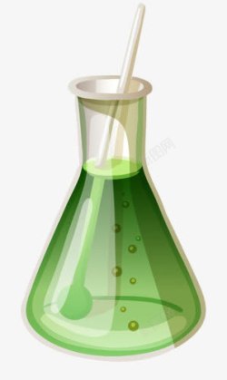 绿液体与量杯素材