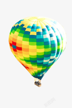 漂浮彩色热气球素材