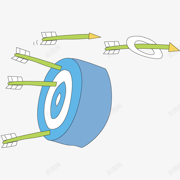 箭和靶子矢量图ai免抠素材_88icon https://88icon.com 矢量箭 箭 蓝色 靶子 矢量图