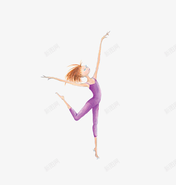 跳舞的女孩png免抠素材_88icon https://88icon.com 卡通 女孩 跳舞