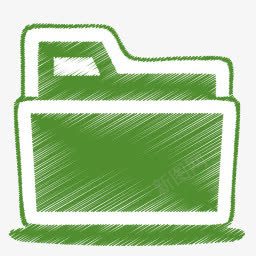 文件夹绿色拉丝图标图标