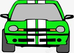 绿色的卡通小汽车素材