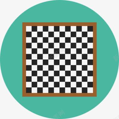 运动计时棋盘图标图标