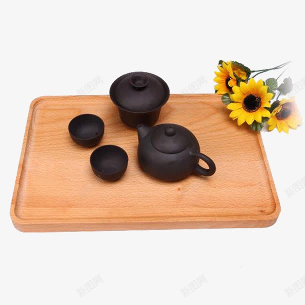 茶具木餐盘矩形png免抠素材_88icon https://88icon.com 木餐盘 矩形 简约 茶具