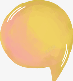 手绘圆形黄粉色气泡矢量图素材