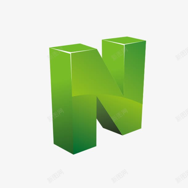 绿色字母Npng免抠素材_88icon https://88icon.com png图形 png装饰 字母 立体 绿色 装饰