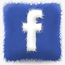 毛茸茸的垫Facebook社会图标图标