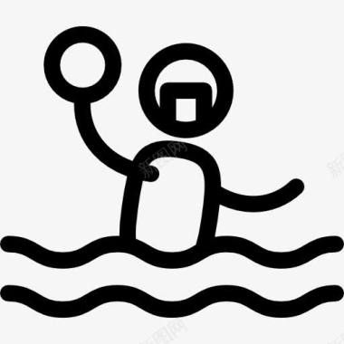 水球运动员图标图标