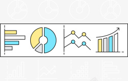 彩色的数据图表矢量图素材