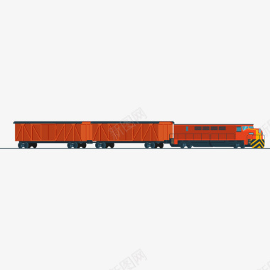 物流铁轨厢货橙色图标图标