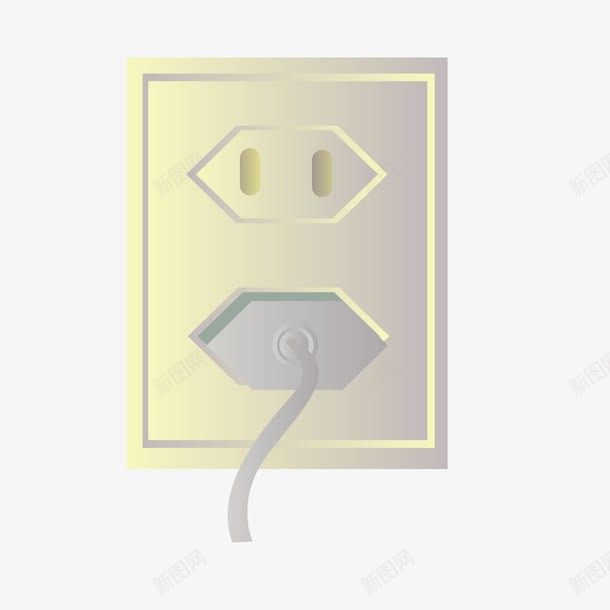 墙壁插座png免抠素材_88icon https://88icon.com 墙壁 插座 银白色