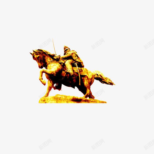 骑着马的人png免抠素材_88icon https://88icon.com 金色 铜人 铜像 马 骑马