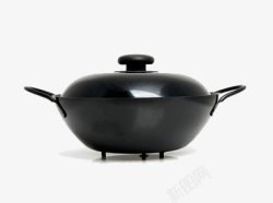 黑色的一套锅具素材