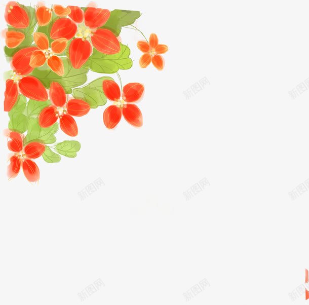 创意合成红色的水彩植物花卉png免抠素材_88icon https://88icon.com 创意 合成 植物 水彩 红色 花卉