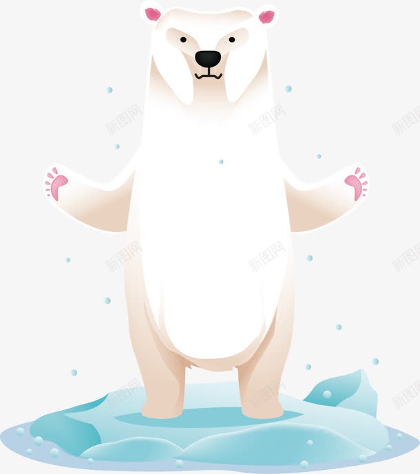 手绘北极熊png免抠素材_88icon https://88icon.com 动物 北极 北极熊 卡通 手绘 熊