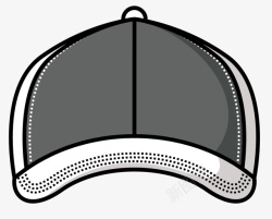 灰白色扁平风格帽子素材