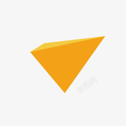 黄色三角形素材