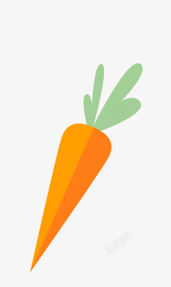 红色蔬菜胡萝卜矢量图素材