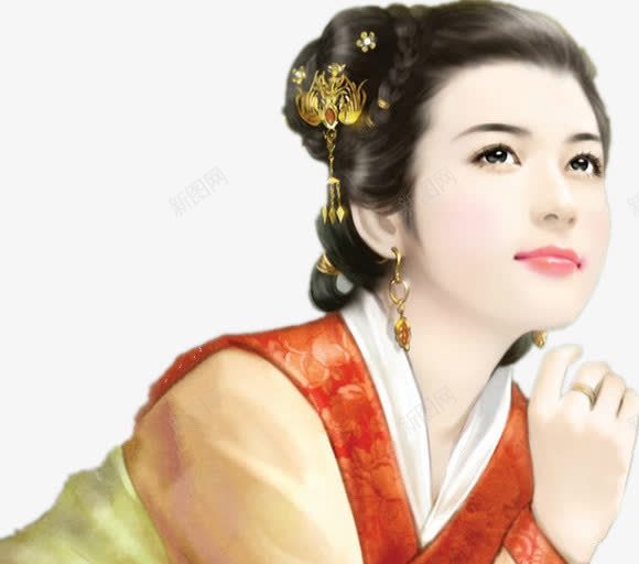 抬头看天的古代美女png免抠素材_88icon https://88icon.com 古代 抬头 美女